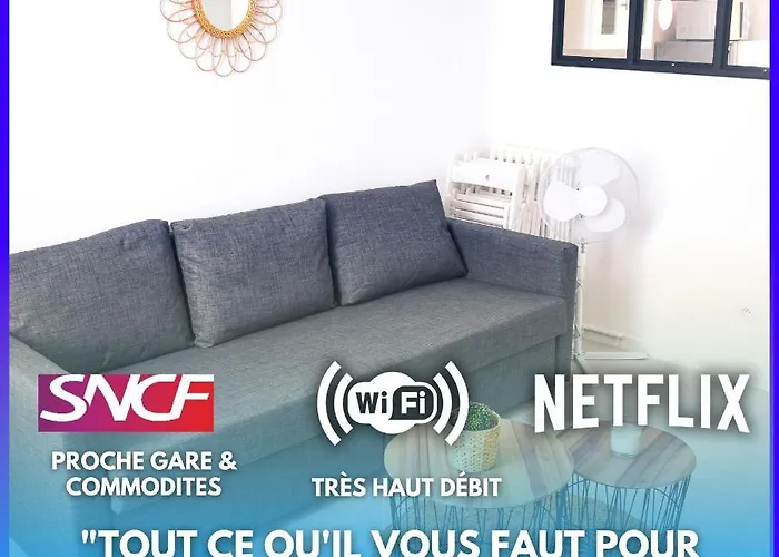 Netflix I Molotov I Lit 160X200 I Proche Gare Et Centre Ville I 39M2 I Wifi